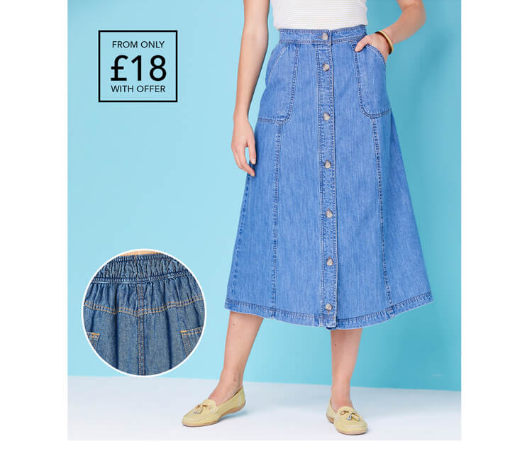 Shop Ladies Denim Skirt